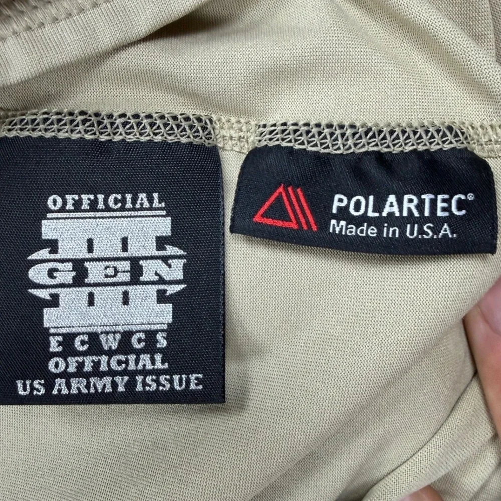 US Army ECWCS Gen III Level 1 Polartec Base Layer Set Tan Medium Regular Peckham